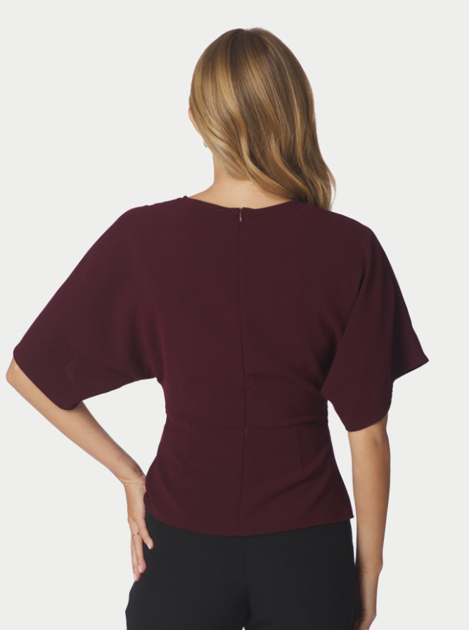 Miriel Drape Blouse Plum