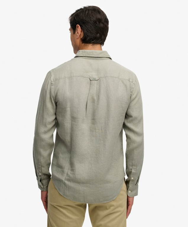 Riviera L/S Linen Shirt Bay Green