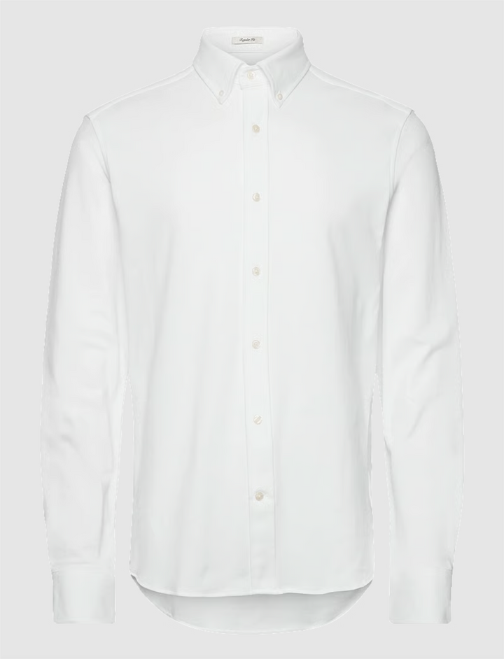 Reg Jersey Pique Stretch Shirt White