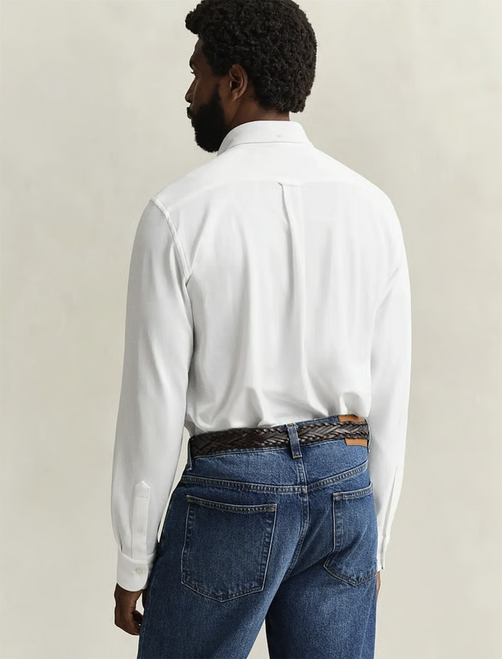 Reg Jersey Pique Stretch Shirt White