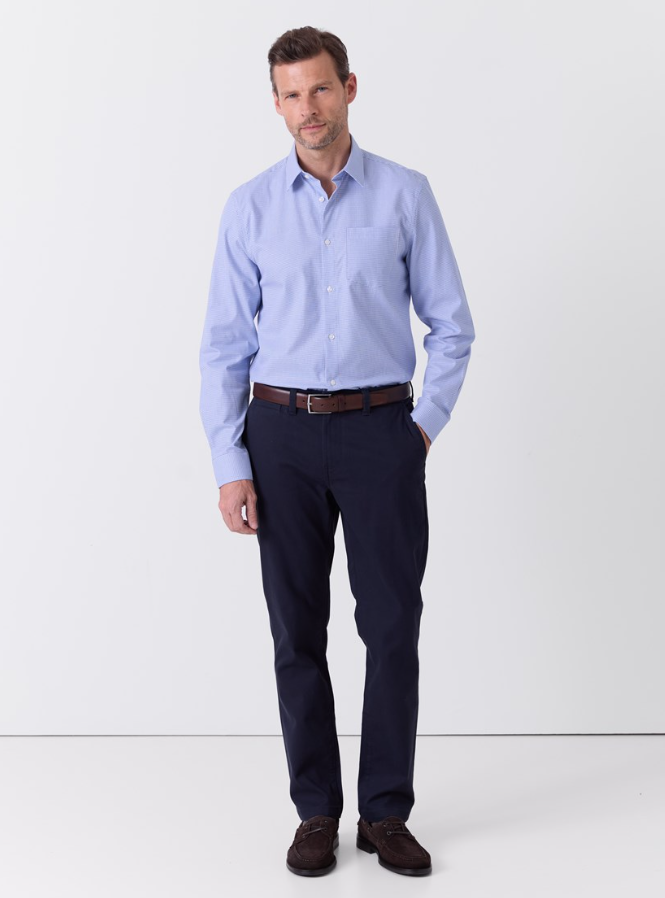 Albatross Skjorte Chambray Blue