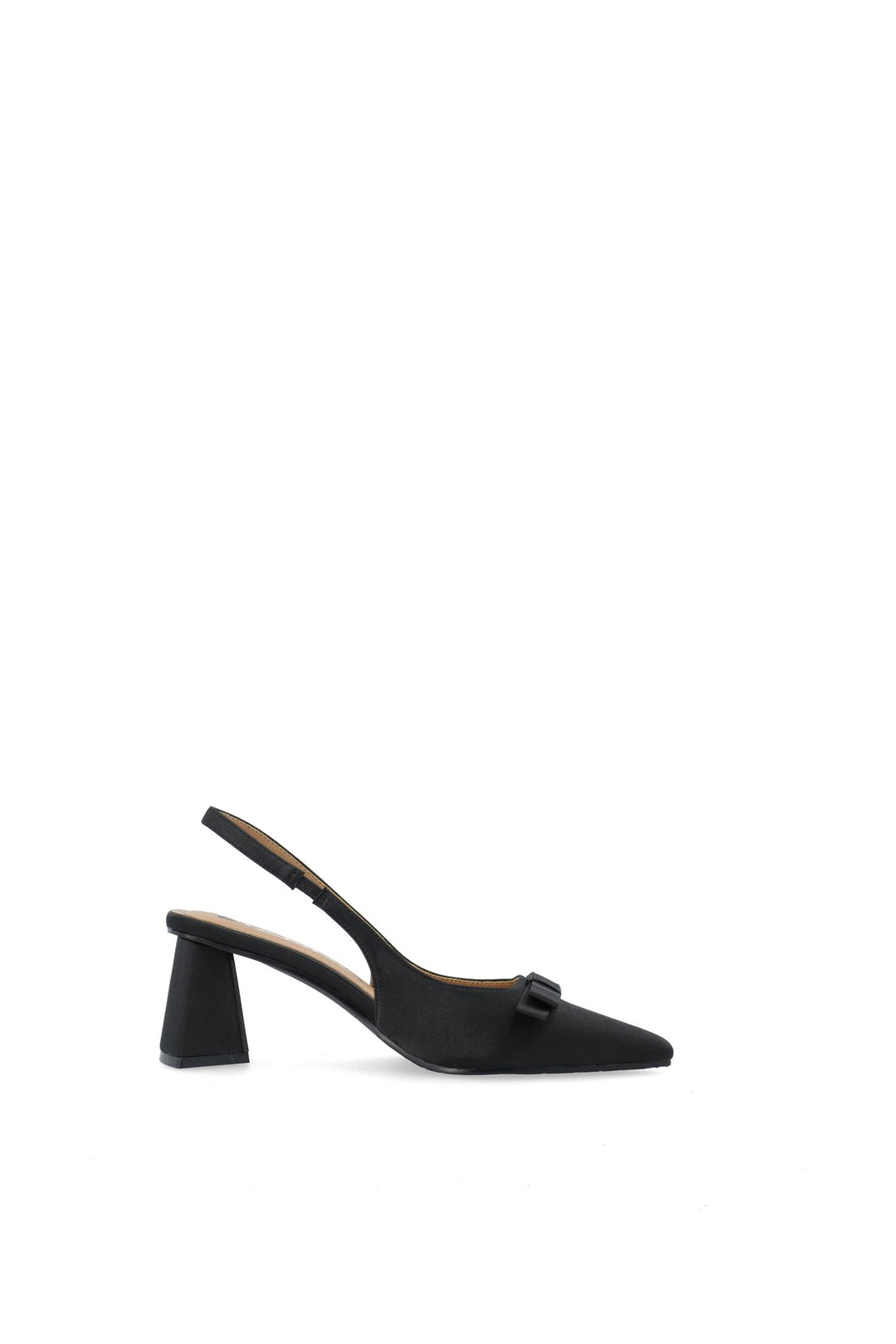 BIAMARALYN Bow Slingback Satin Black