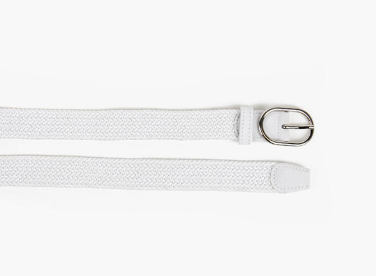 Frida Flettet Strikkbelte Oval Hvit