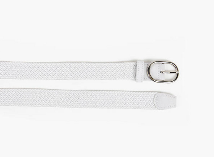 Frida Flettet Strikkbelte Oval Hvit