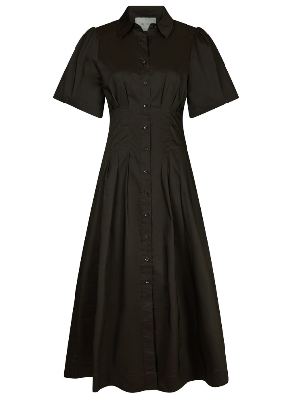 Baia Poplin Dress  Chocolate Brown