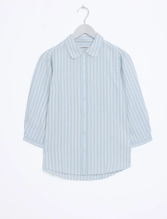 Brith Stripet Bluse Chambray Blue