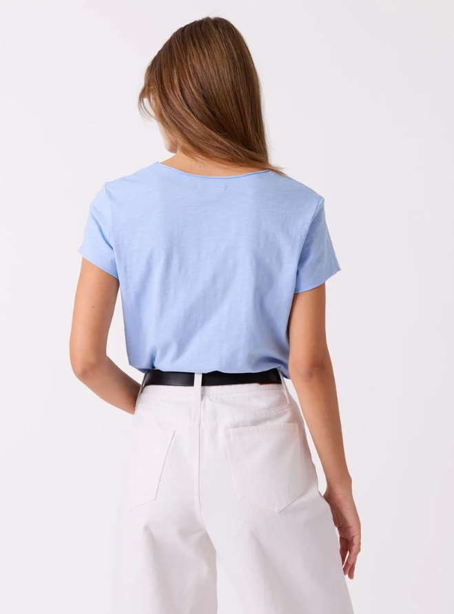 Agnais T-Skjorte Chambray Blue