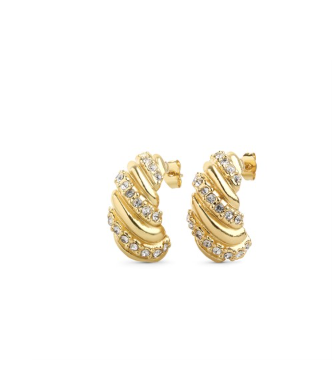 Coco Croissant Crystal Stud Earrings