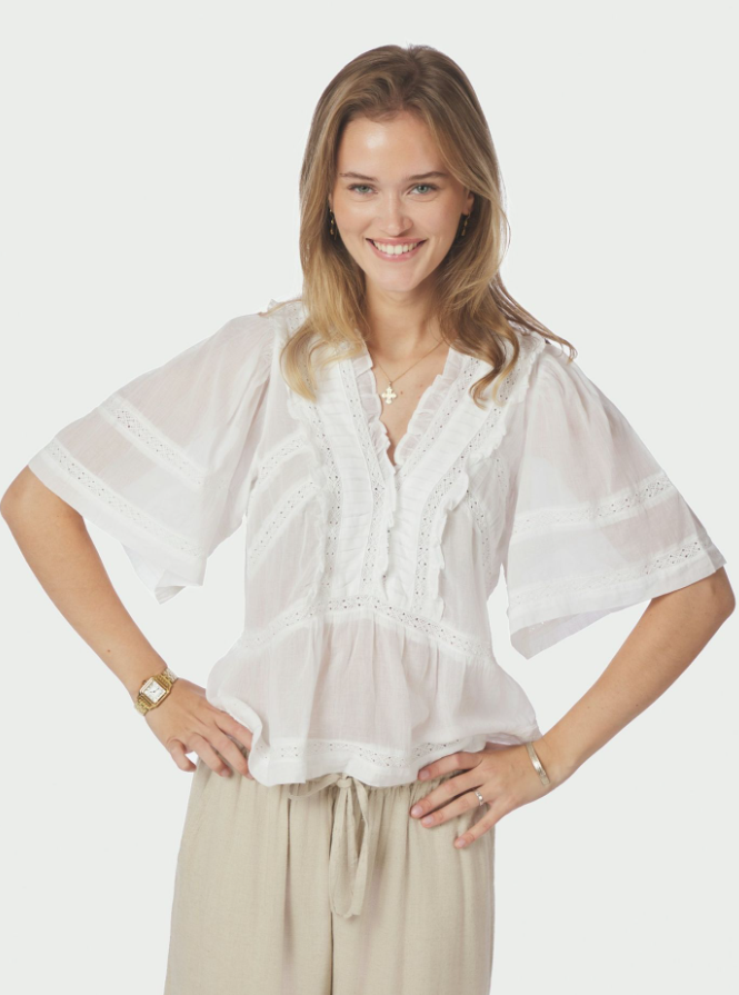 Evienne S Voile Top White
