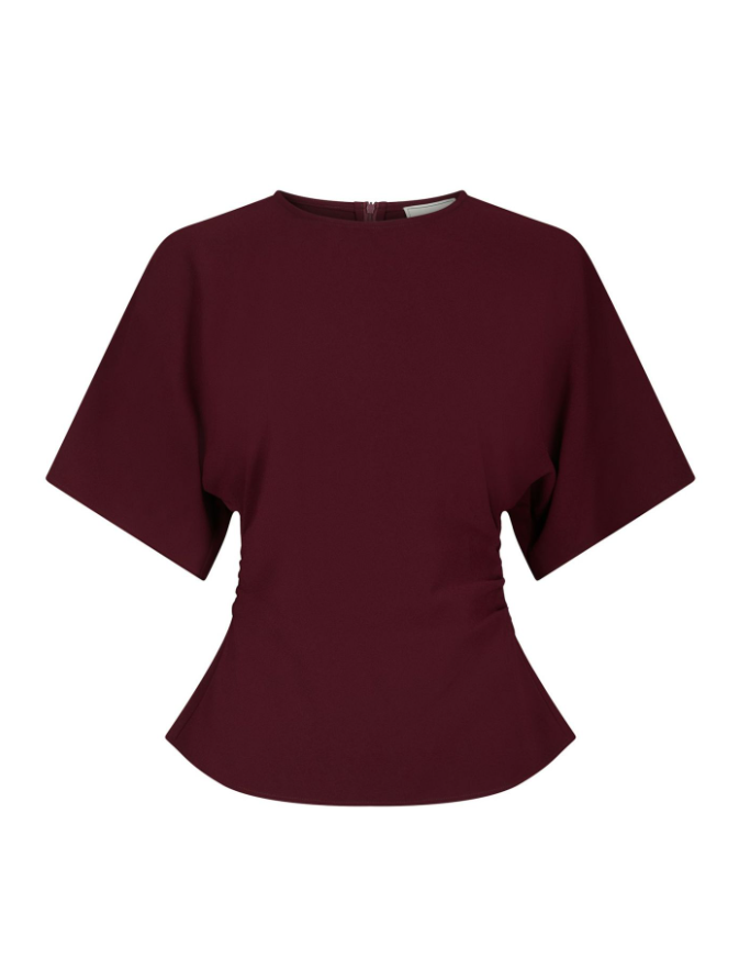 Miriel Drape Blouse Plum