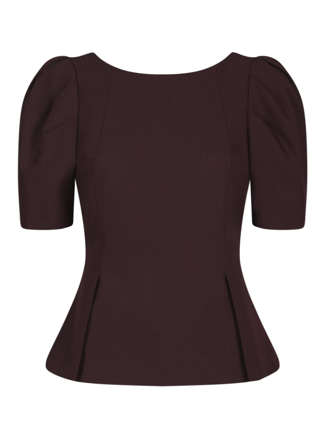 Mellisana Structure Blouse Chocolate Plum