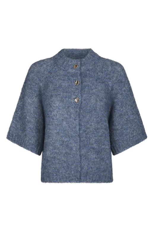 Benuta Fluffy Knit Cardigan Smoke Blue
