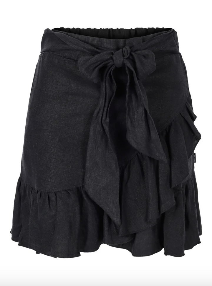 JULLI LINEN SKIRT BLACK