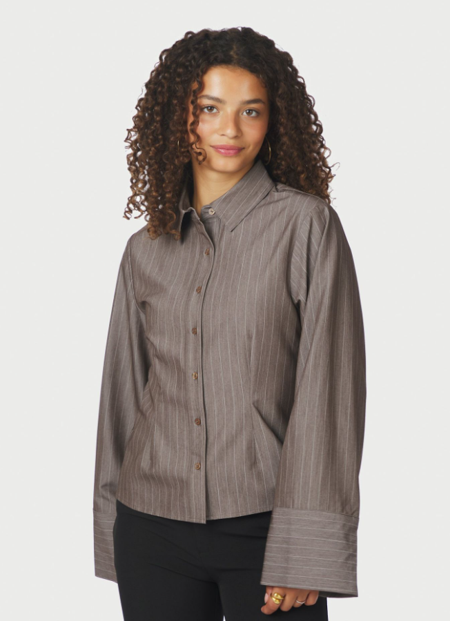 Rosa Pinstrpe Melange Shirt