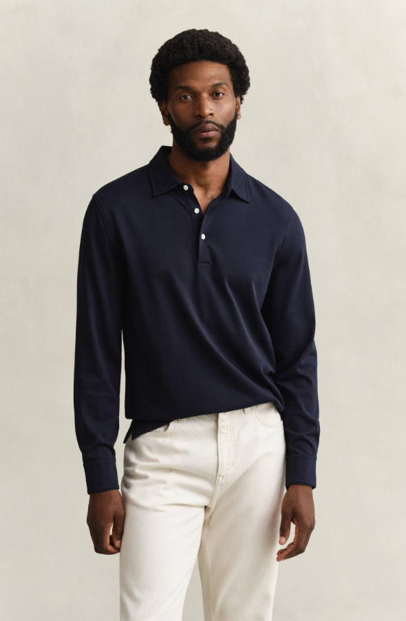 Pima LS Polo Evening Blue