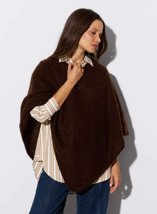 Helena poncho Chestnut