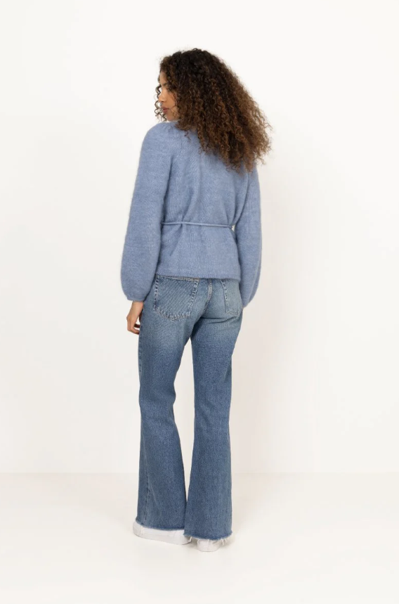 Fredrikke Chunky Cardigan Denim Blue