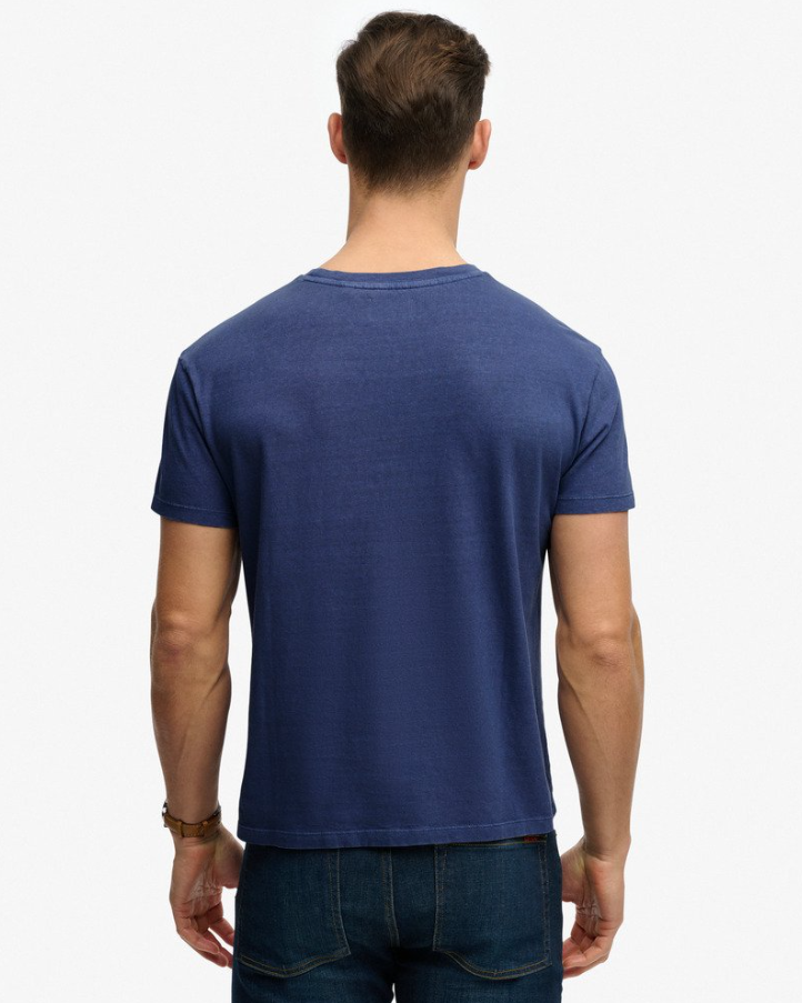 Cotton Classic Linen PKT Tee Montauk Blue