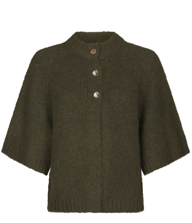 Benuta Fluffy Knit Cardigan Army