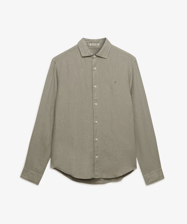 Riviera L/S Linen Shirt Bay Green