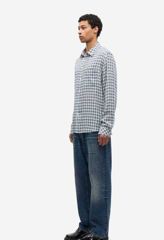Saryan J Shirt 15566 Blue Check