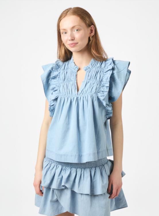 Jayla Denim Top