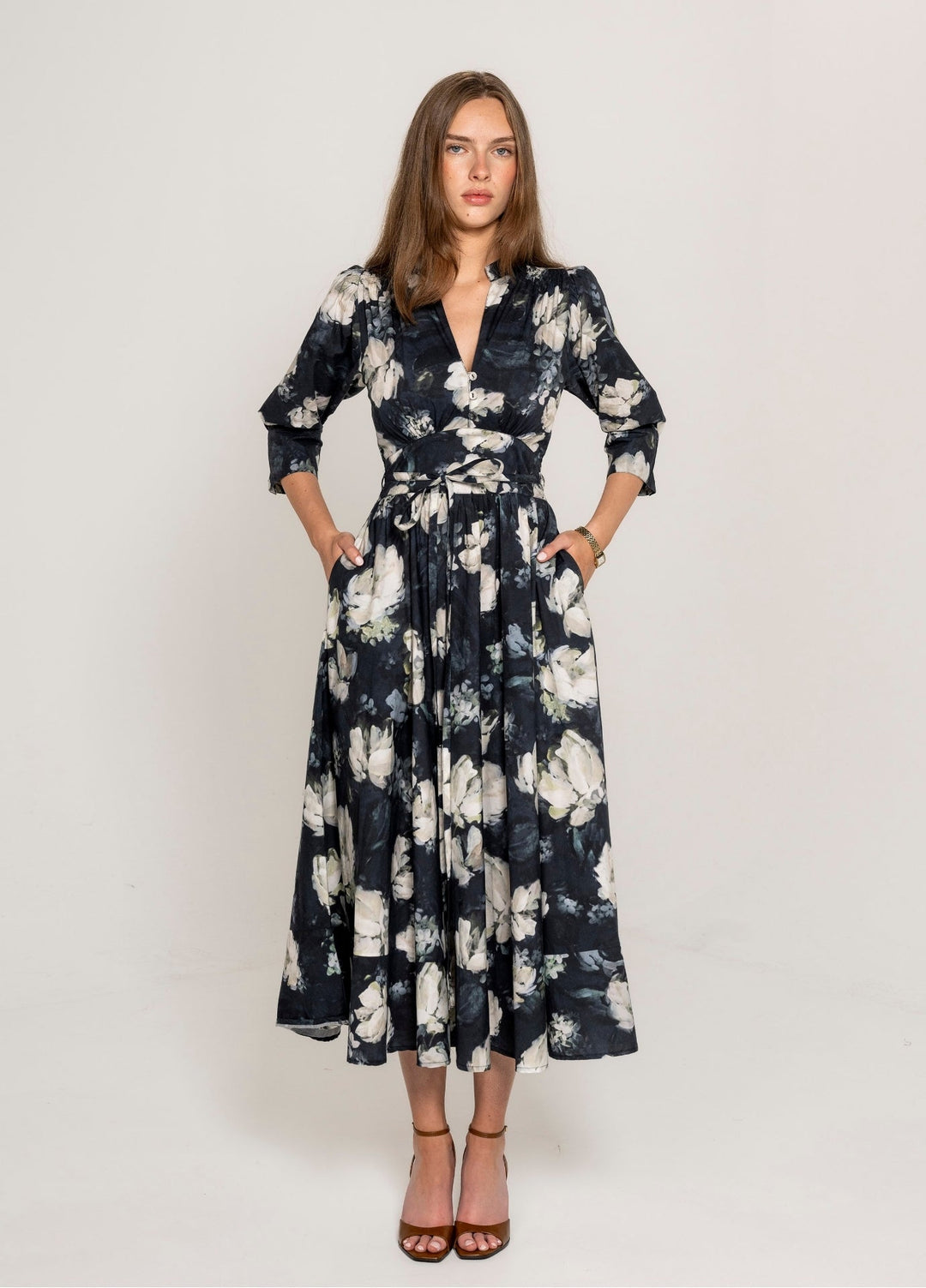 Maria Dress Blue Garden