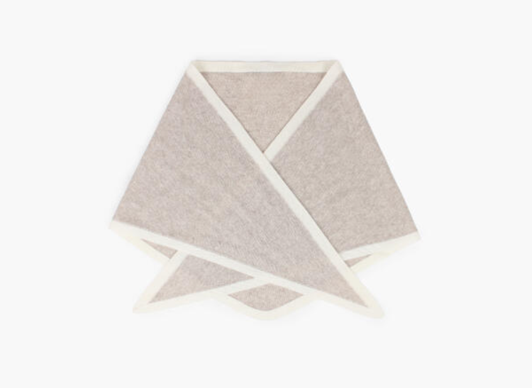 Nohr Lara Duo Wool Cashmere Triangle L Sand