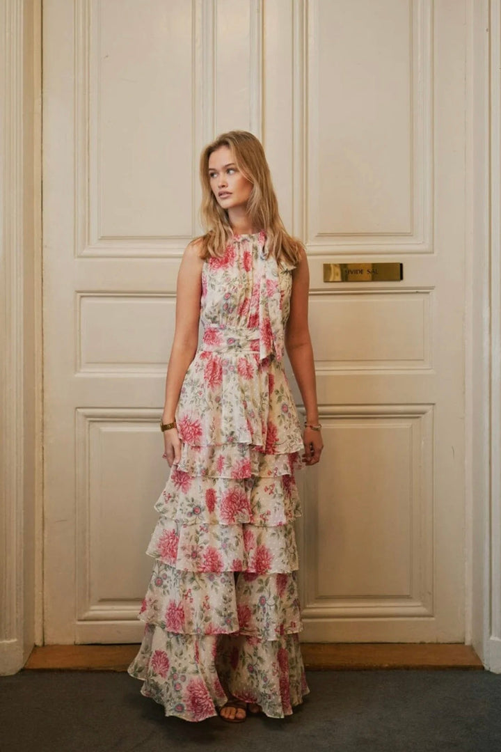 Marli Big Flower Dress Creme