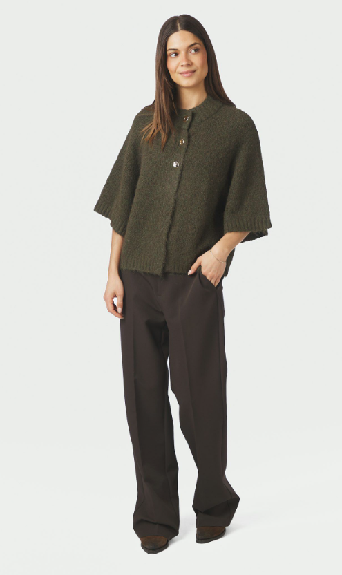 Benuta Fluffy Knit Cardigan Army