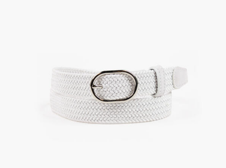 Frida Flettet Strikkbelte Oval Hvit