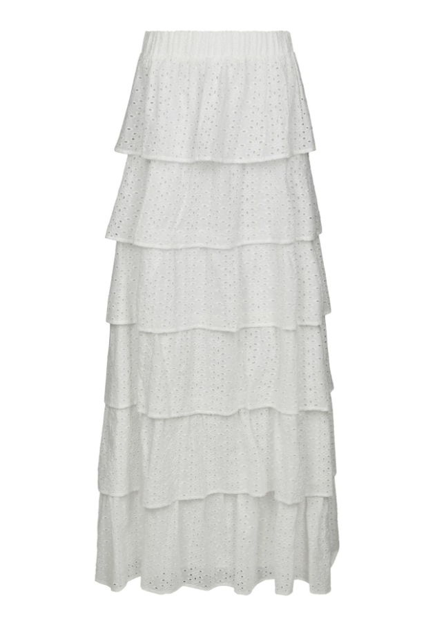 Morris Emb Skirt Off White