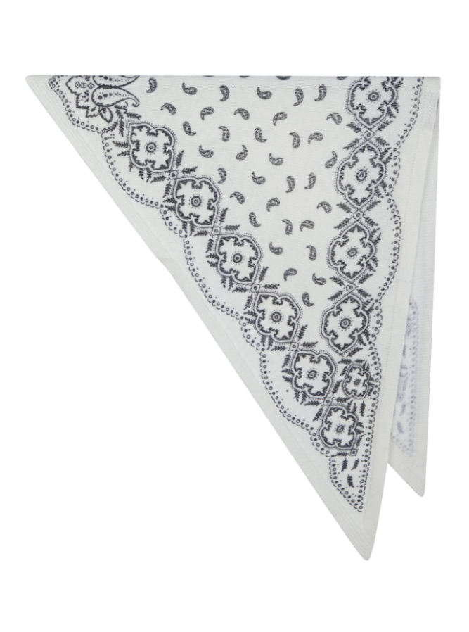 Lolana Paisley Knit Scaf Offwhite