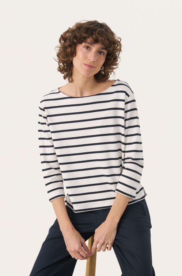 NelaPW TS Dark Navy Stripe