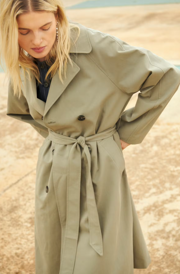 AubriePW Coat Travertine