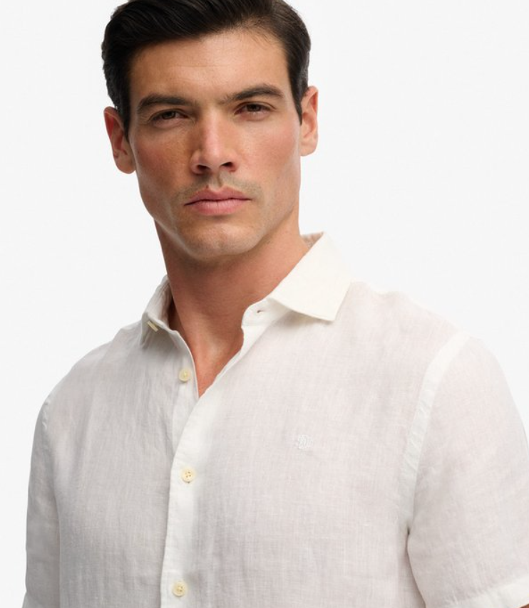 Riviera S/S Linen Shirt Optic
