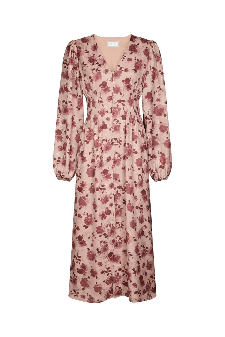 Jellie Print Dress Dusty Rose