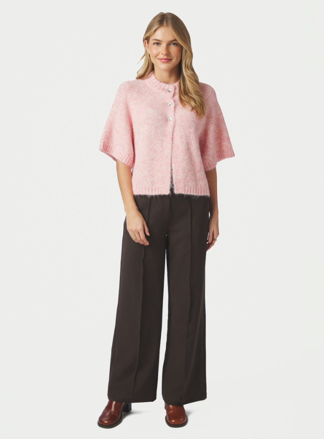 Benuta Fluffy Knit Cardigan Light Pink