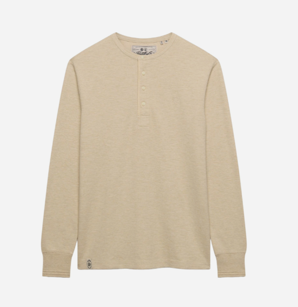Mini Slub Waffle LS Grandad Oatmeal