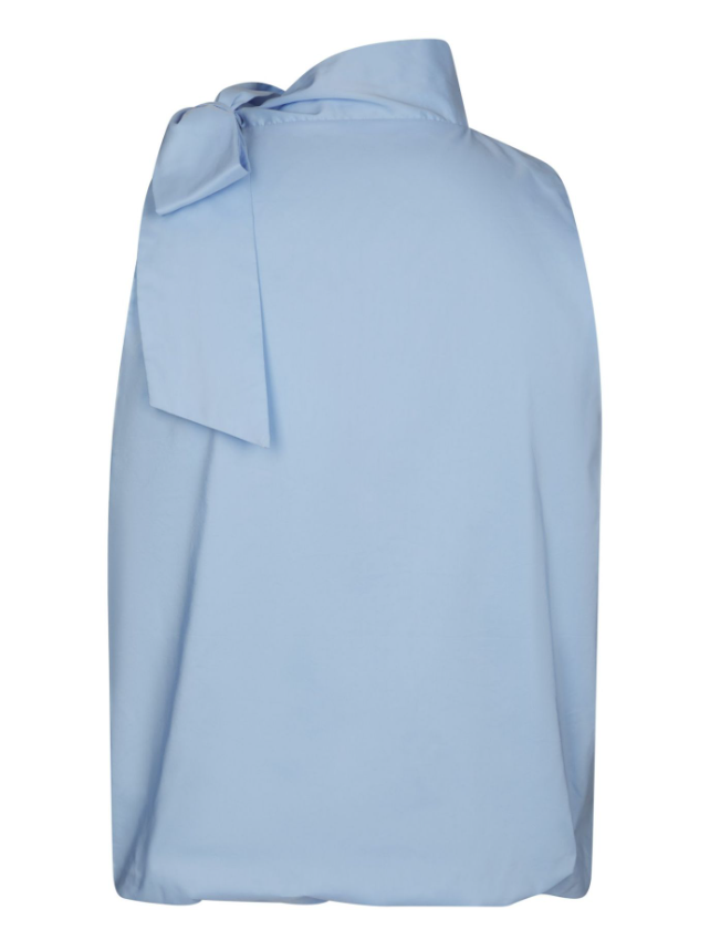 Veda Poplin Top  Light Blue