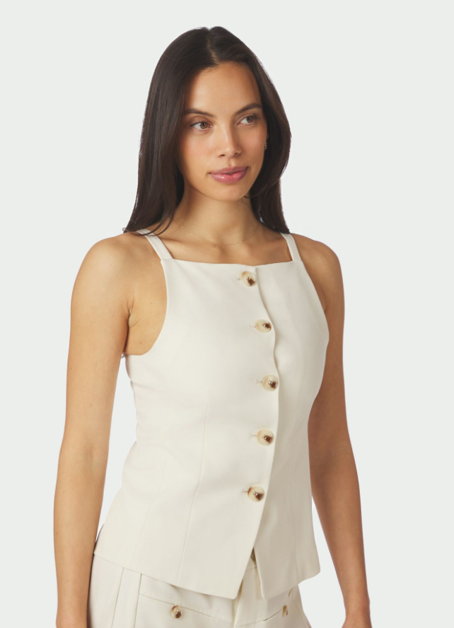 Kylie Structure Waistcoat Offwhite