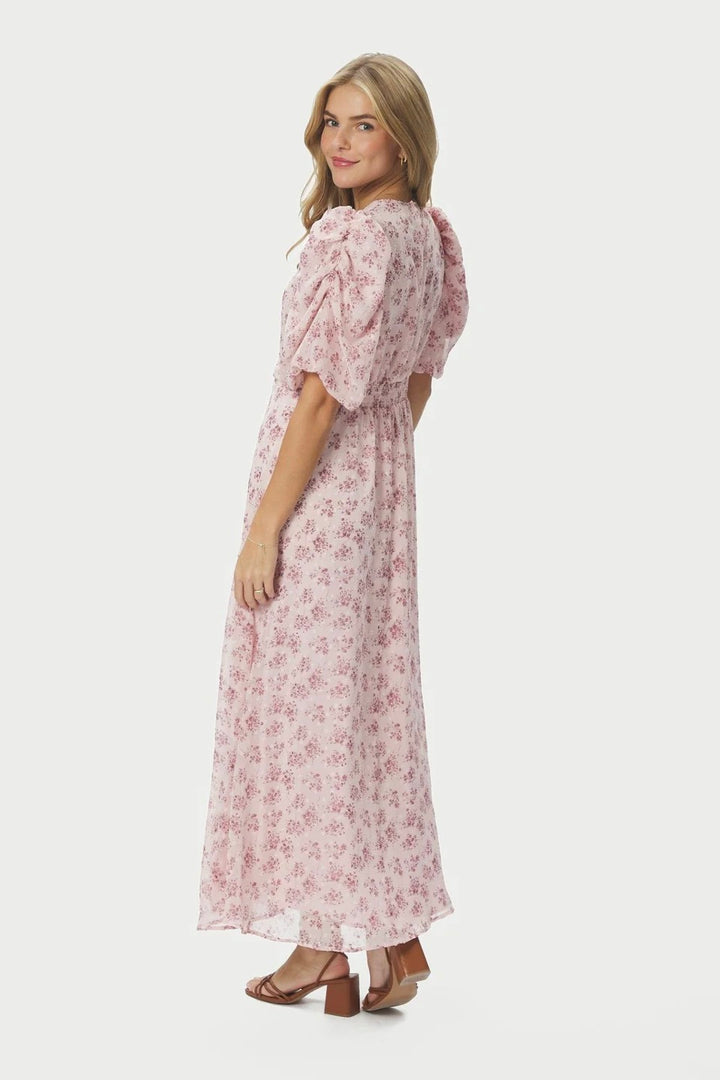 Kikka Chiffon Flower Dress Rose