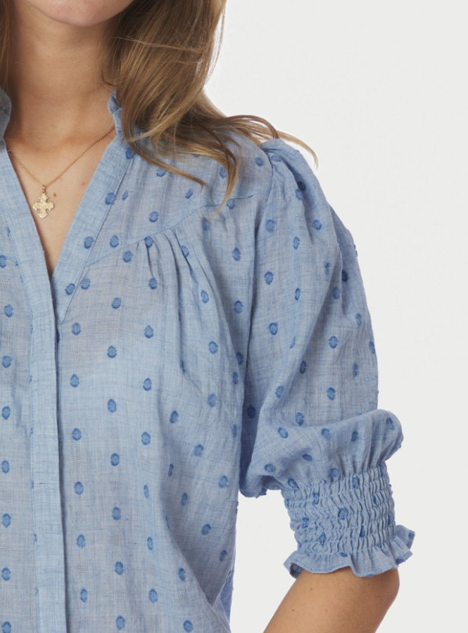 Diana Dobby S Blouse Light Blue