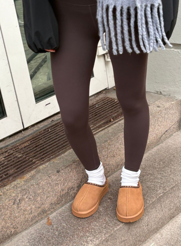 Biasnow Flatform Binded Slip In Shoe Suede Cognac