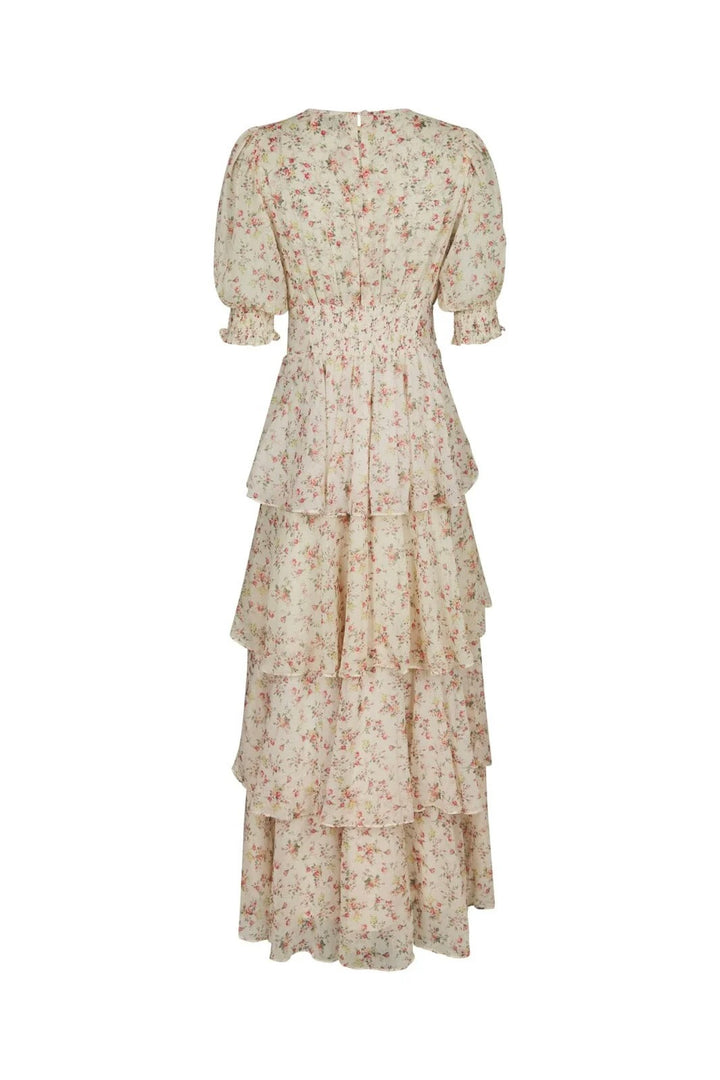 Sable Meadow Printed Dress Creme