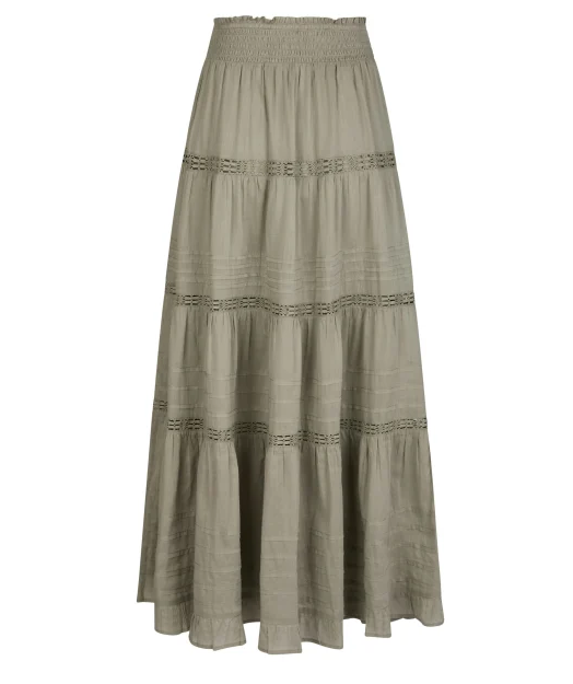 Felicia S Voile Skirt Smoke Green