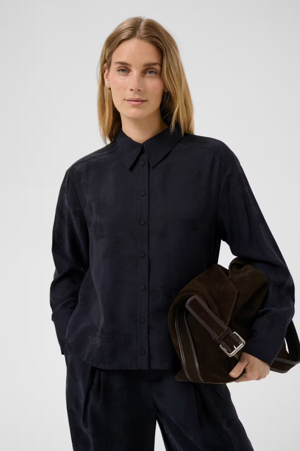 CarollaPW Shirt Dark Navy Flower