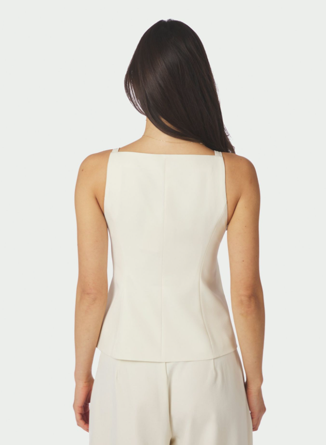 Kylie Structure Waistcoat Offwhite