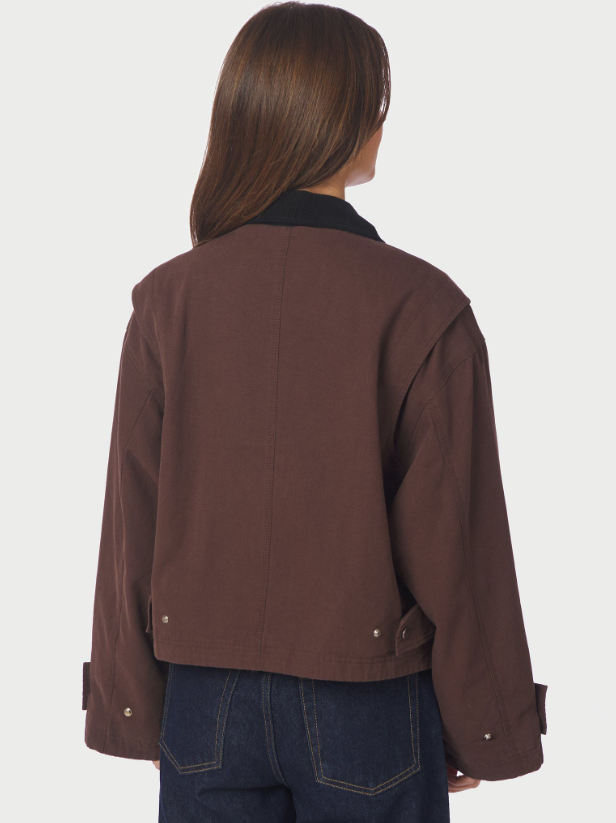 Rivera Canvas Boxy Jacket Brown