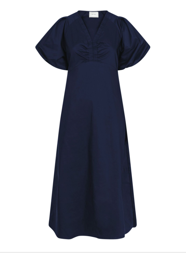 Iliana Poplin Dress Navy
